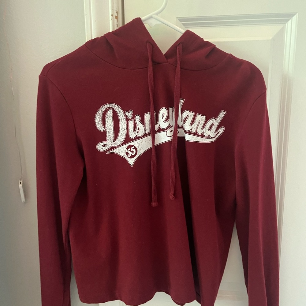 Maroon Lightly Cropped Disney Hoodie | Size kids Medium |
